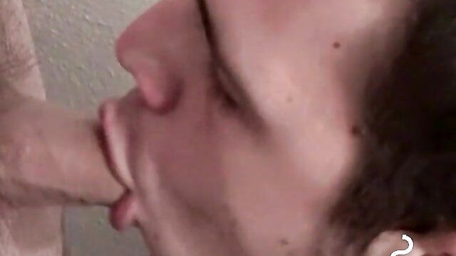 Wesley Kincaid twink sucking meat closeup in smoking fetish scene