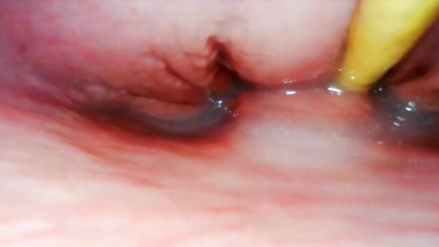 POV camera inside wet pussy closeup during creampie fill-up