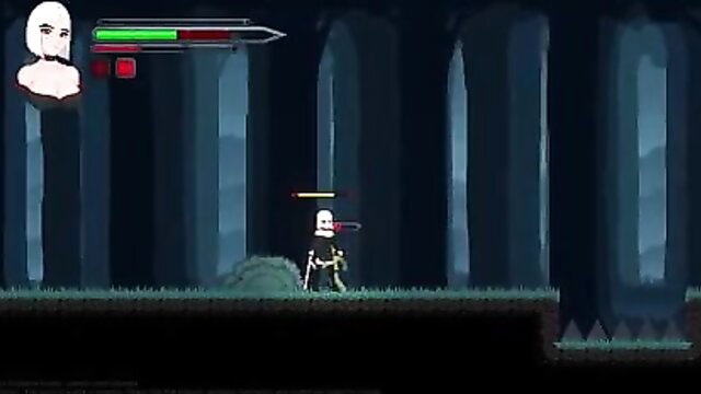 Vampire Knight hentai game: sexy pale vampire knight fights in dark forest