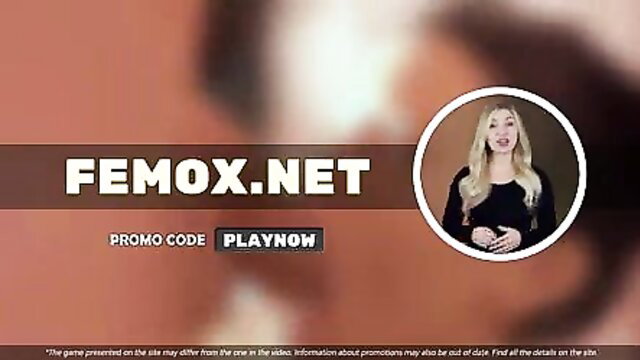 Blonde femox.net promo girl smiling, use PLAYNOW code