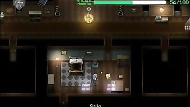 Kirito in Sword Art Online NTR 21 hentai scene with woman on bed