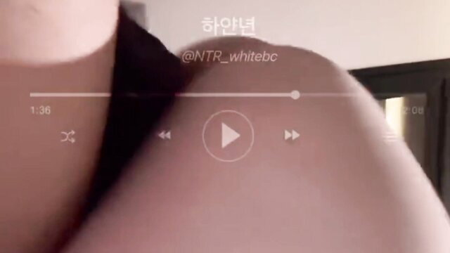 Korean white skin girl pale shoulder neck closeup sexy video thumbnail