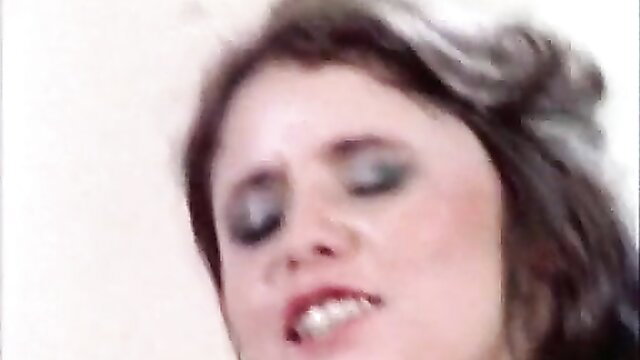 Vintage pissing patient closeup with streaked makeup and ecstatic face