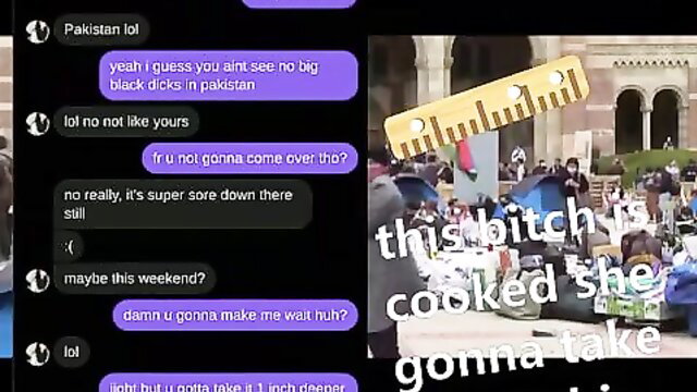 Pakistani college protester chats about BBC dick size in viral screenshot