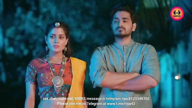 Indian couple in traditional saree and kurta, romantic pose