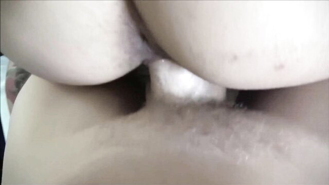 Closeup of woman's pussy creampied with cum dripping out, hot amateur action