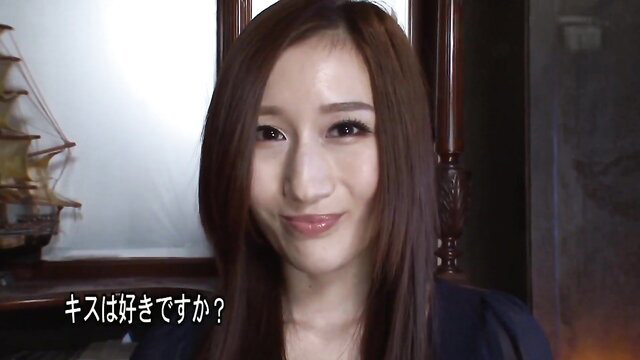 Julia Boin JAV star smiling seductively in dark blouse, MIDE-235