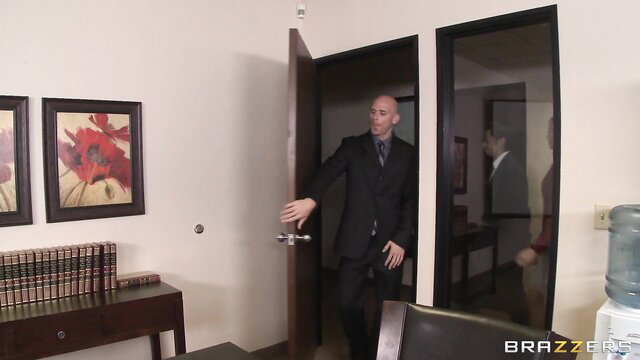 Juelz Ventura in Big Tits at Work office scene with suited men