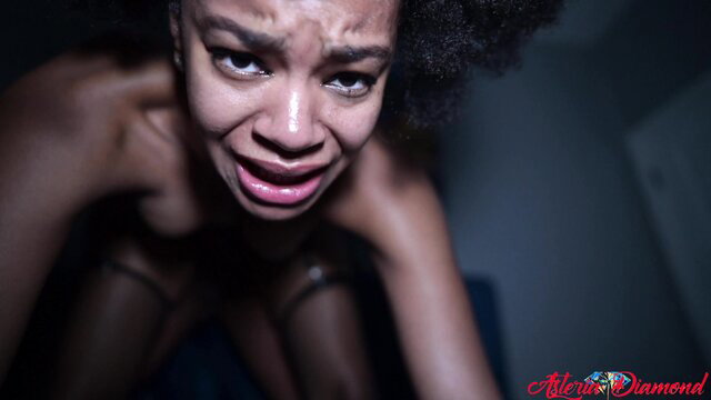 Asteria Diamond black amateur closeup face crying tears nude tits out