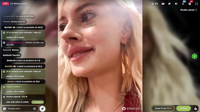 Blonde Melissa_crazy closeup teasing tongue out on cam