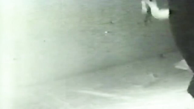 Vintage retro blonde in stockings teases in golden age erotica