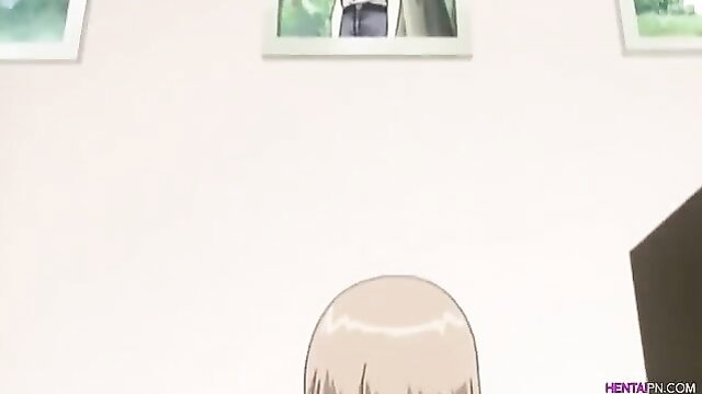 Blonde hentai cutie with pigtails in school sex scene