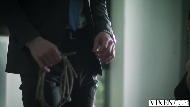 Ella Hughes Begs To Be Tied Up And Dominated by Suited Man VIXEN