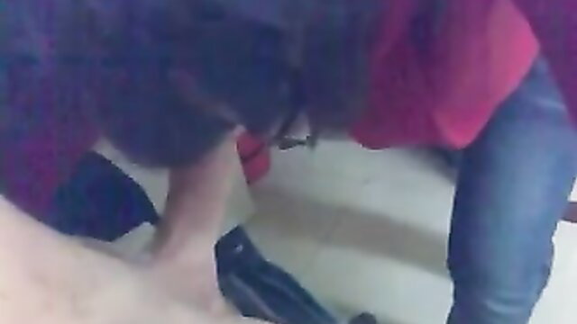 Homemade anal sex with GF in jeans pulled down, POV closeup