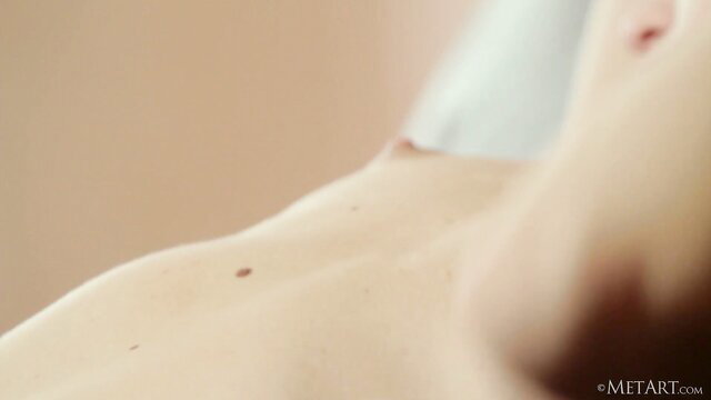 Hot nude teen bends over, perky tits and smooth skin exposed