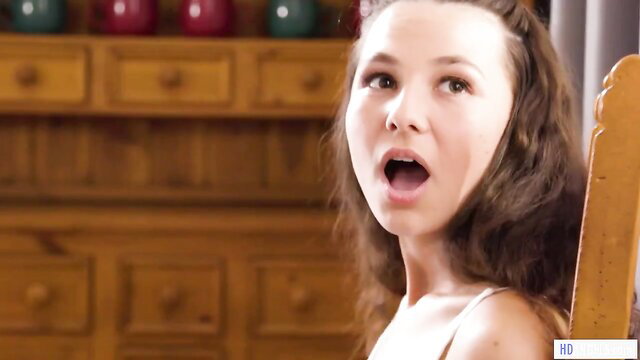 Liz Jordan open mouth surprise in lesbian sex with Haley Reed