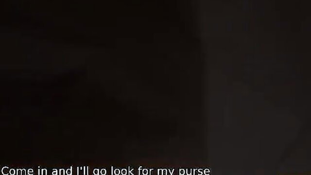 Barefoot pregnant brunette in debt, searching purse nude outdoors