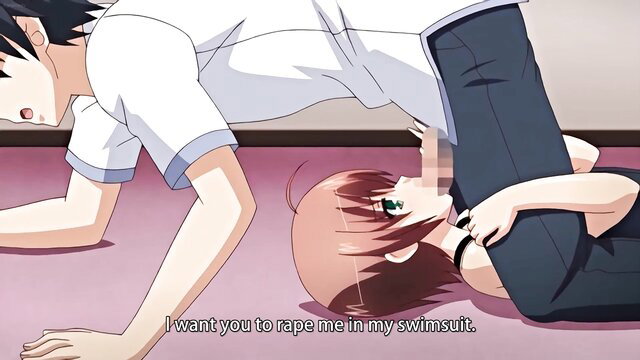 Anime girl in swimsuit begs for rape in hentai scene from Ane Chijo Max Heart