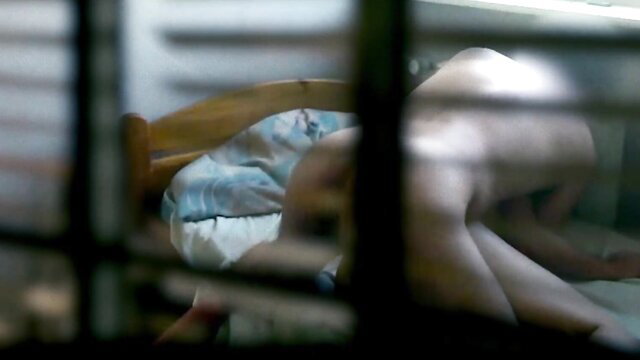 Nude big ass stepdaughter fucked hard from behind in voyeur window view