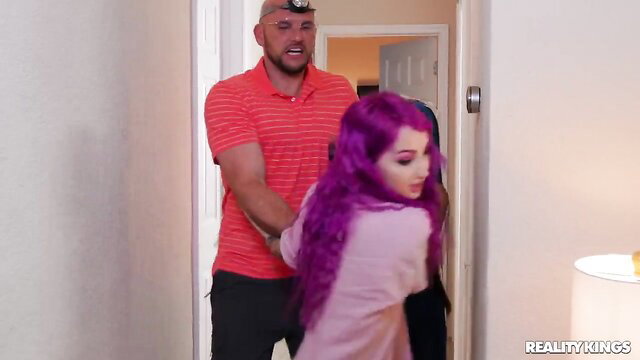 JMac grabs purple-haired Paisley Paige in hot Reality Kings threesome