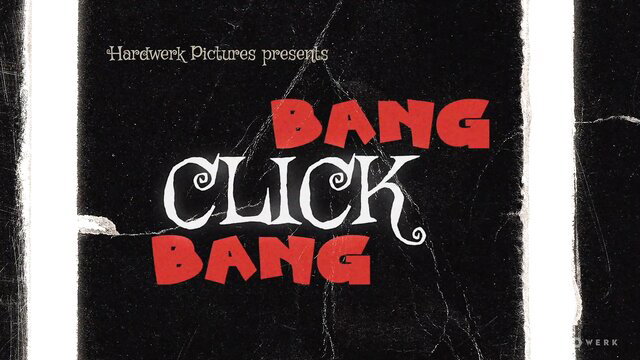 Bang Click Bang HardWerk adult video title art, bold red black design