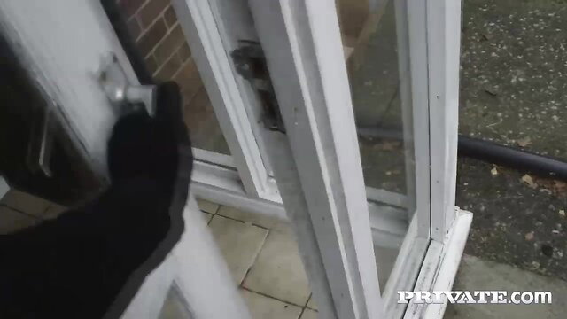 Blondie Fesser big ass fucked POV through sliding door