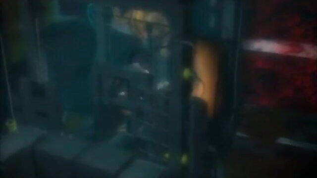 Tentacle hentai girl trapped in glowing goo with monster arms penetrating