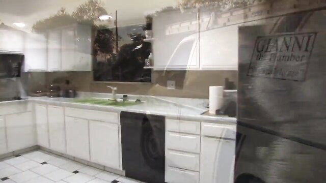 Blonde screams in ecstasy in steamy kitchen sex scene