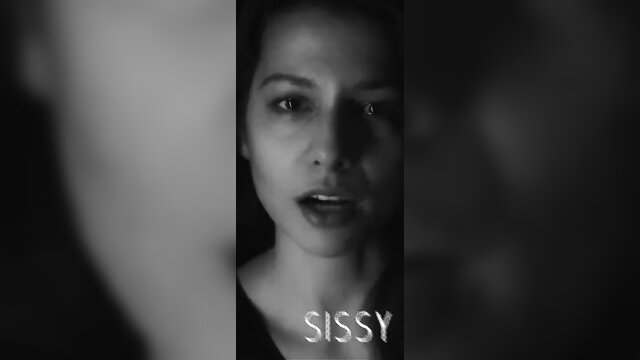 Intense sissy training hypno closeup of seductive woman with glossy lips