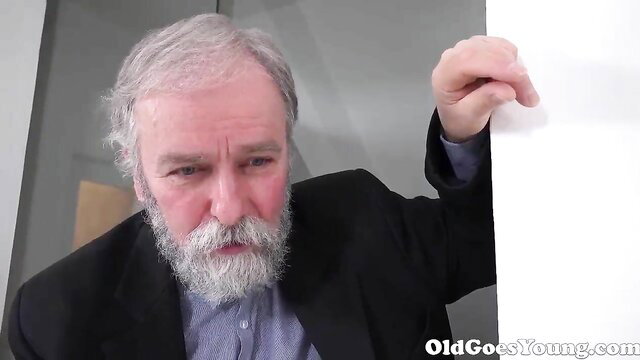 Old man with beard points at camera in Old Goes Young preview