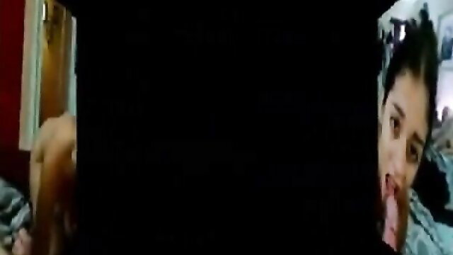 Pretty Desi GF with mouth open in ecstasy, tight shaved pussy fucked