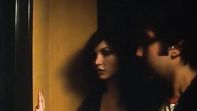 Vintage 1981 Centerfold Fever thumbnail: brunette peeking seductively at man