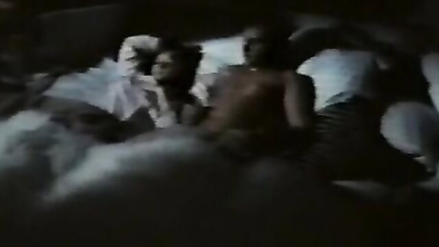 Vintage 1985 interracial couple in bed, Tickled Pink uncut porn