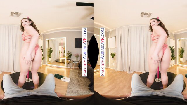 Mandy Waters in lingerie stands over cock in hot POV scene