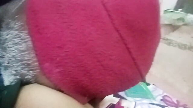 Tamil stepaunt in pink hat teases in homemade video