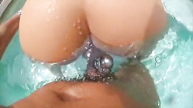 Adrianna Luna big tits wet ass POV in pool closeup