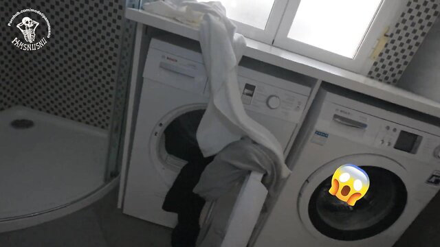 Pamsnusnu laundry room tease, maid to spoiled slut TikTok vibes