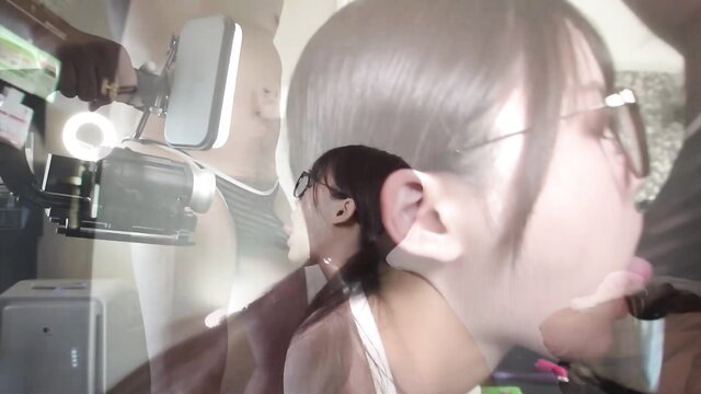 Stunning Japanese JD Yuka in amateur JAV mirror sex scene