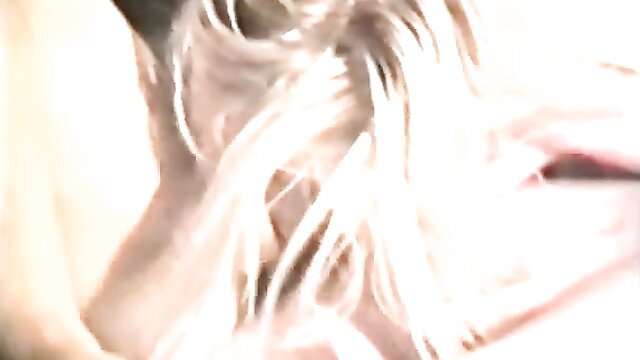 Blonde Russian teen closeup, wet lips and hair in steamy Club Seventeen scene