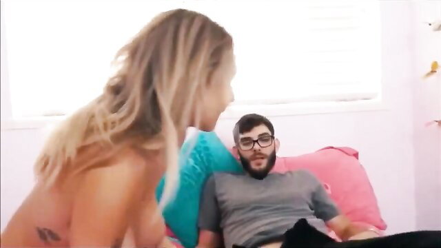 Gabbie Carter nude with guy on bed in hot scene