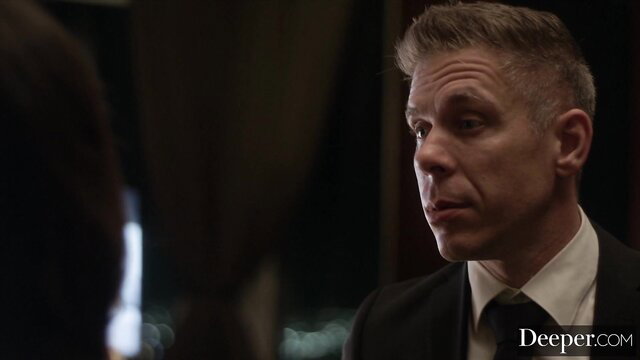 Gianna Dior in suit with man, Mick watches wife fuck, Deeper