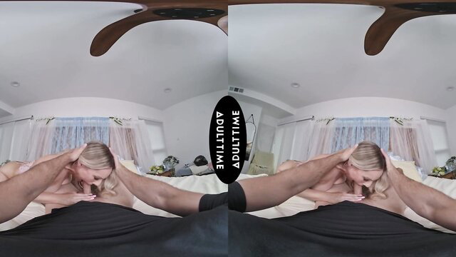 Bunny Madison stacked blonde MILF feet POV in Up Close VR