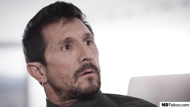 Olivier Martinez lookalike in intense gaze, Pure Taboo stepdad scene