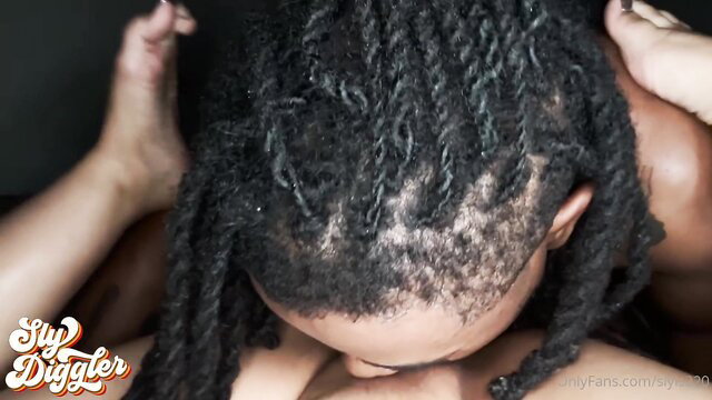 Princess Emily rides BBC cowgirl with dreads and feet