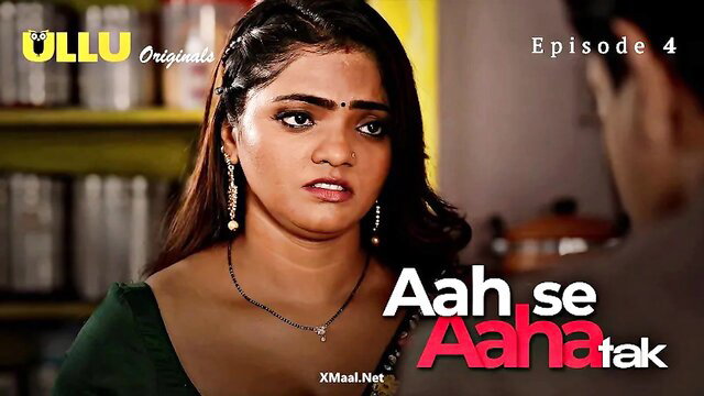 Indian Desi babe in green saree, intense expression, Aah Se Aaha Tak Ep 4