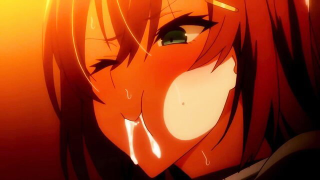 Anime girl Akane closeup bukkake face cumshot dripping hentai JAV