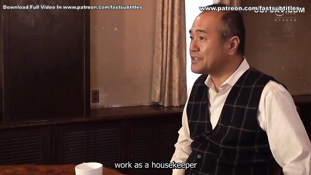 Japanese man in vest smiles during NTR uncle housekeeper interview