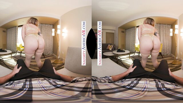 Rory Knox's big white ass in lingerie, POV reverse cowgirl anal entry