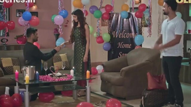 Yorgelis Carrillo in green dress at welcome home party proposal