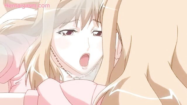 Blonde stepmom hentai girl with open mouth in ecstasy, ahegao face closeup